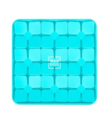 Миска-килимок для собак і котів WAUDOG Silicone для пошуку корму, блакитна, 205х205х17 мм - фото 2