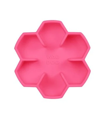 Миска для собак и кошек WAUDOG Silicone для медленного кормления, розовая, 450 мл - фото 2