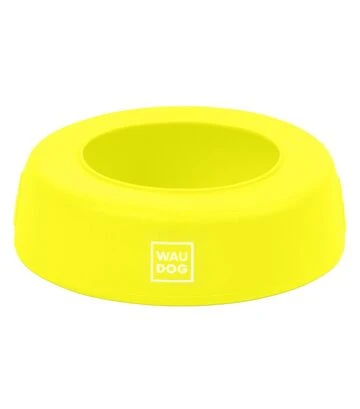 Миска-непроливайка для собак і котів WAUDOG Silicone жовта, 1 л - фото 3