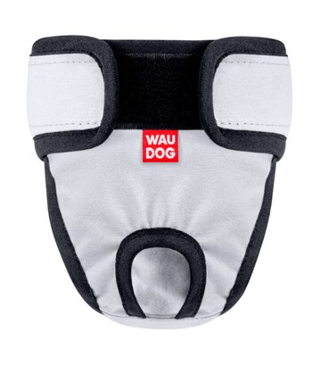 Трусы гигиенические для кошек и собак WAUDOG Vet на липучках, серые, S, 34-42х11 см - фото 2