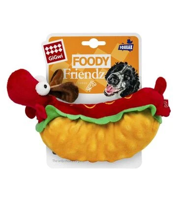 Игрушка для собак GiGwi Foody Friends Хот-дог с пищалкой, 24 см - фото 2