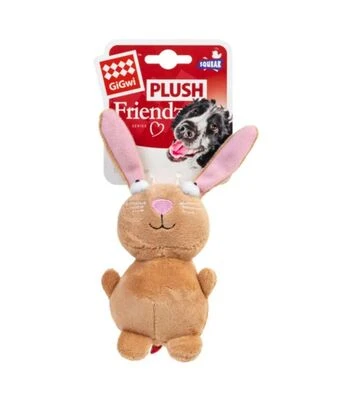Іграшка для собак GiGwi Plush Friendz Кролик з пищалкою, 16 см - фото 2