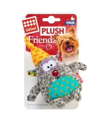 Іграшка для собак GiGwi Plush Friendz Ведмідь з пищалкою, 10 см - фото 2