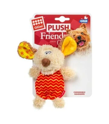 Игрушка для собак GiGwi Plush Friendz Собачка с пищалкой, 13 см - фото 2