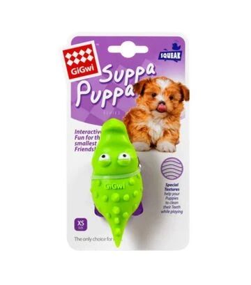 Іграшка для собак GiGwi Suppa Puppa Крокодильчик гумовий з пищалкою, 9 см - фото 2