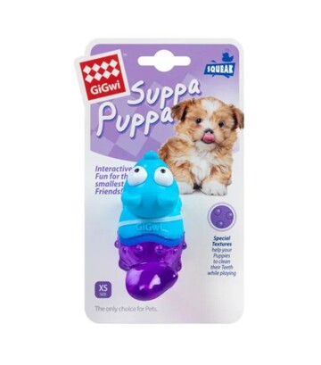 Іграшка для собак GiGwi Suppa Puppa Лисиця гумова з пищалкою, 9 см - фото 2