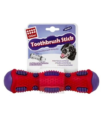 Игрушка для собак GiGwi Toothbrush Stick с эффектом треска, 21 см - фото 2