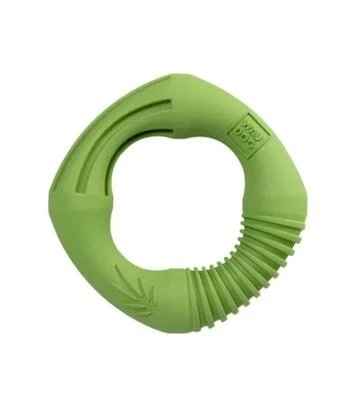 Игрушка для собак WAUDOG Fun Natural Кольцо резиновое, зеленое, 12 см - фото 3