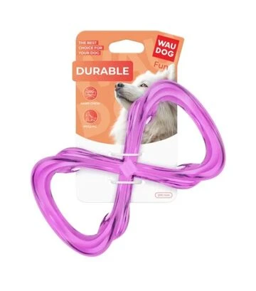 Игрушка для собак WAUDOG Fun Durable Восьмерка резиновая, фиолетовая, 20 см - фото 2