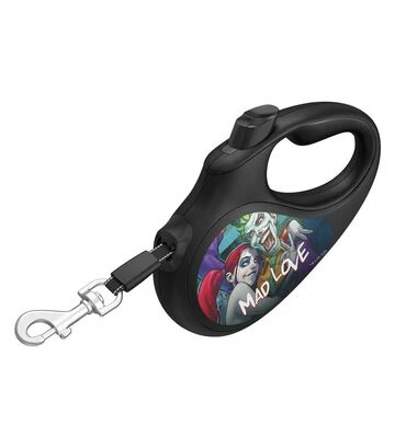Повідець-рулетка для собак WAUDOG R-leash Божевільне кохання, до 15 кг, світловідбивний, чорний, 5 м - фото 2