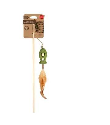 Игрушка для кошек WAUCAT Fun Natural Дразнилка с рыбкой, 60 см - фото 2