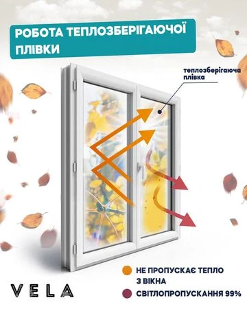 Пленка на окна энергосберегающая прозрачная Vela, 15 мкм, 1,1х5,5 м - фото 3