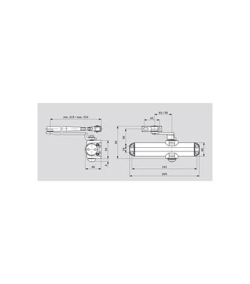 Дверний доводчик DORMA TS Compact зі стандартною тягою, Білий (67010111) - фото 2