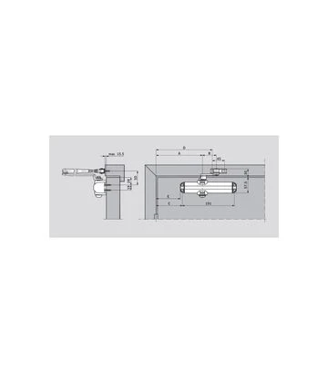 Дверний доводчик DORMA TS Compact зі стандартною тягою, Білий (67010111) - фото 3