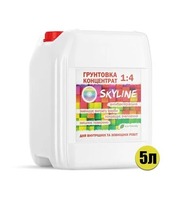 Ґрунтовка акрилова глибокого проникнення SkyLine Біла, 5 л (Концентрат, 1:4) - фото 2