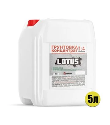 Грунтовка акриловая укрепляющая Lotus Белая, 5 л (Концентрат, 1:4) - фото 2
