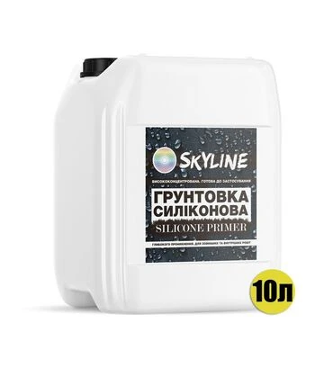 Грунтовка силиконовая высококонцентрированная глубокого проникновения SkyLine Silicone Primer Белая, 10 л - фото 2