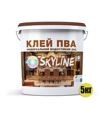 Клей ПВА універсальний водостійкий D2 SkyLine, 5 кг - фото 2