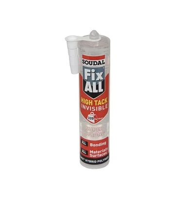 Клей-герметик гібридний суперпотужний Soudal Fix All HT Invisible універсальний, Прозорий, 290 мл - фото 2