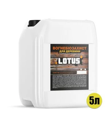 Грунт-пропитка огнебиозащитная Lotus для дерева Бесцветная, 5 л - фото 2