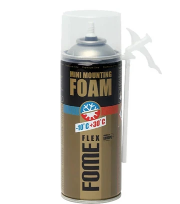 Піна монтажна з адаптером Fome Flex Mini Foam All Season, всесезонна, Жовта, 230 мл, 12 шт - фото 2