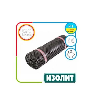 Геомембрана шипоподібна ІЗОЛІТ Profi 0,5 для дренажу та гідроізоляції, 20×1 м - фото 2