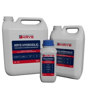 Гідрофобізатор концентрований KRYS HYDROSILIC для поверхневої та об’ємної гідрофобізації, Світло-жовтий, 1 л - фото 2