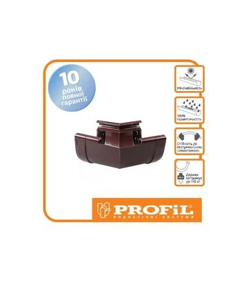 Кут PROFiL внутрішній 130/100, Коричневий 135° - фото 2