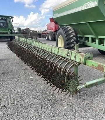 Борона ротаційна John Deere 400, 9 м, з транспортним візком, б/в - фото 2