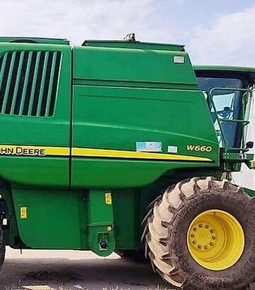 Зерноуборочный комбайн John Deere W660, 2008 г.в, 2254 м/ч, б/у - фото 2