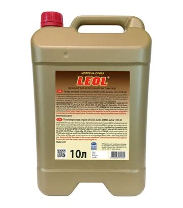 Моторна олива LEOL Turbodiesel Extra 15W-40, API CK-4/CJ-4/SN, ACEA E7/E8/E11, 10 л - фото 2