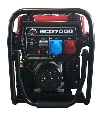 Генератор дизельний VULKAN SCD7000 5 кВт, трифазний, на колесах - фото 2