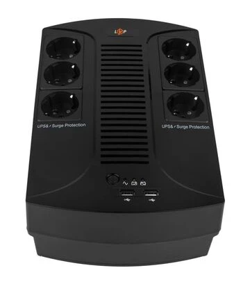 Источник бесперебойного питания LogicPower 650VA-6PS, 650VA/455W, USB (4324) - фото 2