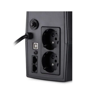 Джерело безперебійного живлення Vinga VPE-600PU LED 600VA Plastic Case, 600VA/360W, USB (VPE-600PU) - фото 2