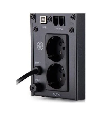 Джерело безперебійного живлення Vinga VPE-600MU LED 600VA Metal Case, 600VA/360W, USB (VPE-600MU) - фото 2