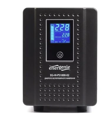 Джерело безперебійного живлення EnerGenie 1000VA/600W LCD (EG-HI-PS1000-02) - фото 2