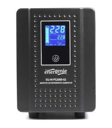Источник бесперебойного питания EnerGenie 2000VA/1200W LCD (EG-HI-PS2000-02) - фото 2