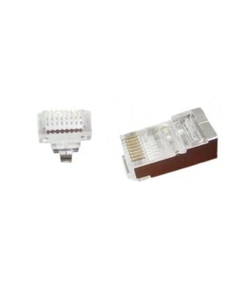 Конектор Cablexpert RJ-45, Cat.5e, FTP, 8P8C, 10 шт, наскрізні отвори, позолочені контакти (LC-PTF-01/10) - фото 2