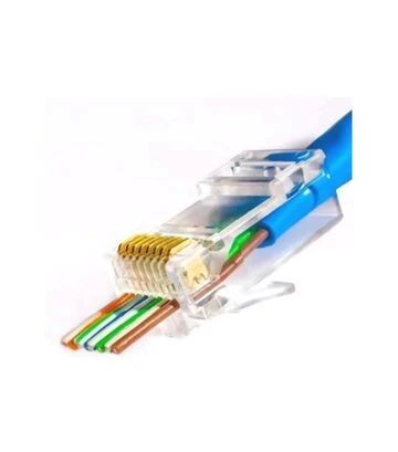 Конектор Kingda RJ-45, Cat.5e, UTP, 8P8C, наскрізні отвори, 100 шт (KD-PG8032-C5E/100) - фото 2