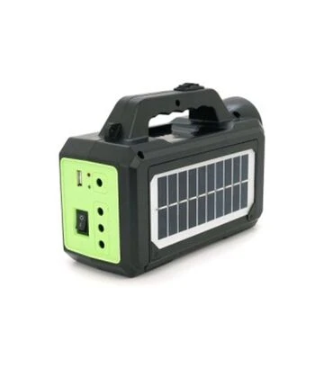 Ліхтар переносний GD-8077, Solar charging, 1+1 режим, чорний (GD-8077) - фото 2