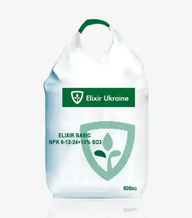 Удобрение комплексное Elixir Basic NPK 6-12-24+15% SO3 (Эликсир Бейсик), 600 кг (Elixir Zorka)
