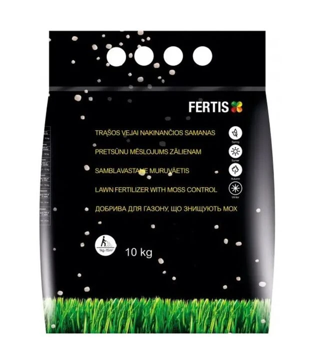 Мікродобриво NPK 15-0-0+Fe для газону та знищення моху, 10 кг (Fertis)