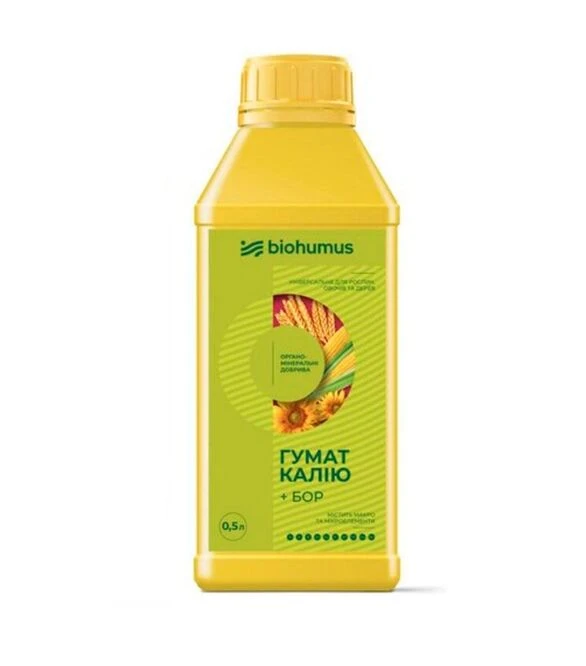 Біодобриво Гумат калію + БОР 0,5 л (Biohumus)
