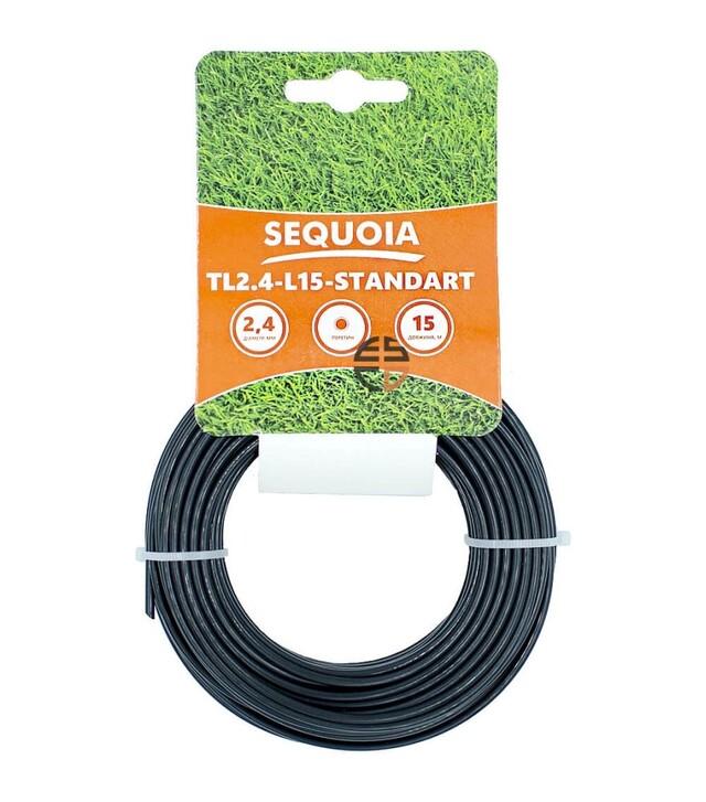 Леска для триммера SEQUOIA TL2,4-L15-Standart круглая 2,4 мм, 15 м