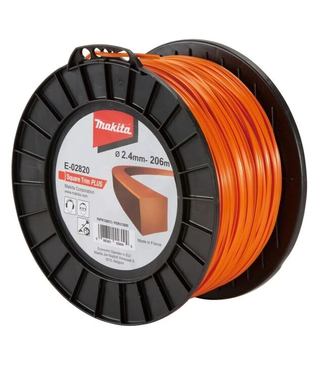 Волосінь для тримера Makita 2,4мм/206м, квадратна (E-02820)