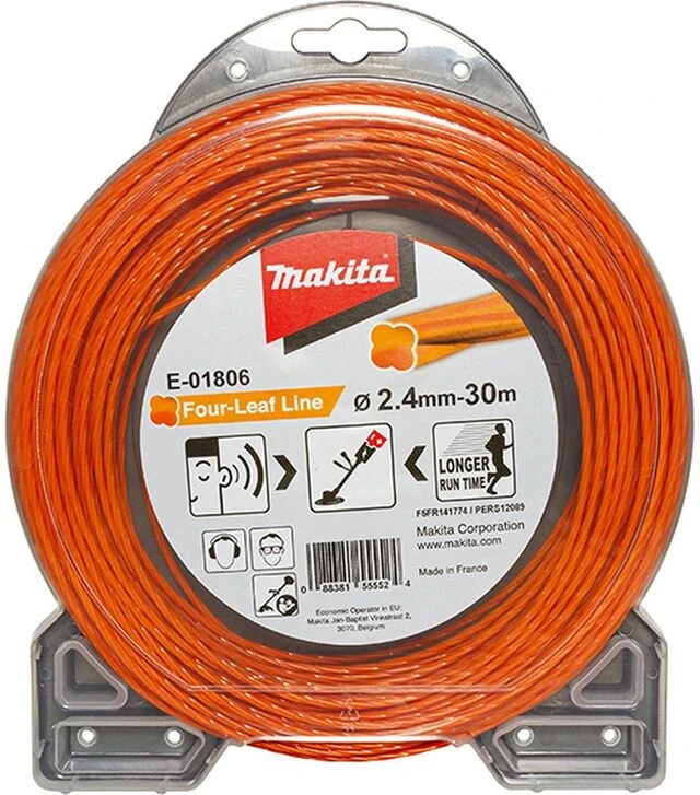 Волосінь для тримера Makita 2,4мм/30м, конюшина (E-01806)