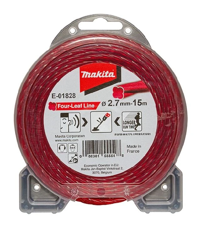 Волосінь для тримера Makita 2,7мм/15м, конюшина (E-01828)