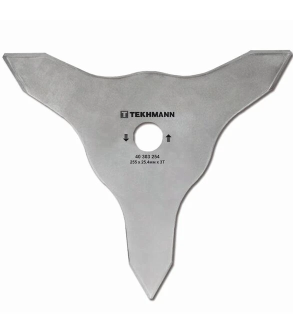 Нож для триммера Tekhmann, двухсторонний, 255х25.4 мм, 3 лопасти (40303254)
