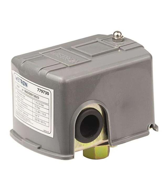 Реле тиску Wetron 1,5 кВт, 1,4-2,8 бар, прямокутне, накидна гайка 1/4" (779730)