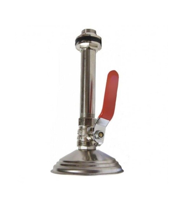 Воронка для душа врезная Barrel 1/2" из нержавеющей стали, с краном (2013)
